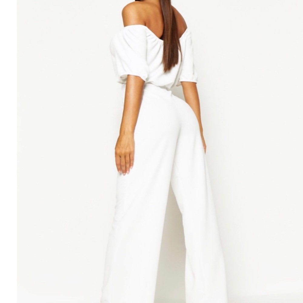 Bardot Volume Sleeve Wide Leg Jumpsuit